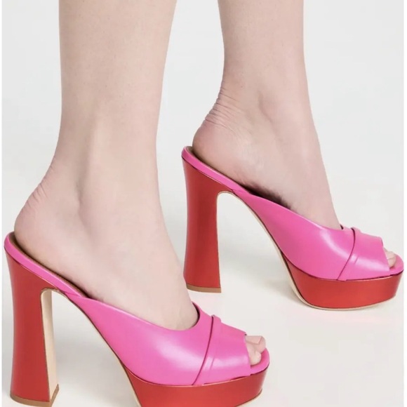 Malone Souliers Pink and Red Platform Heels - Picture 2 of 15